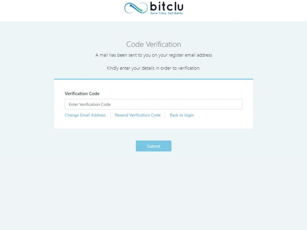 Verification code Bitclu