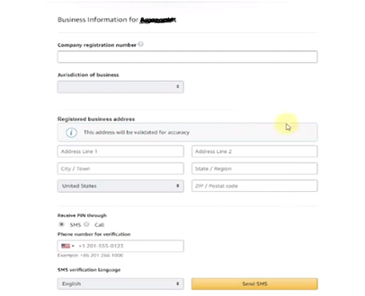 3 Enter your business information | How to Create Amazon Seller Account | Bitclu