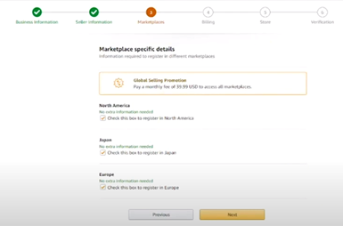 5 Select the Marketplace | How to Create Amazon Seller Account | Bitclu
